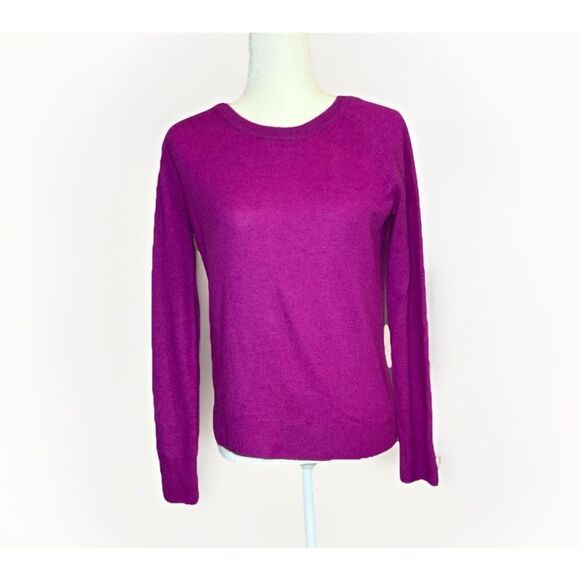Halogen Sweaters - Halogen Cashmere Sweater Purple Pullover Knit Crew Neck Soft Cozy Preppy Lux Sm